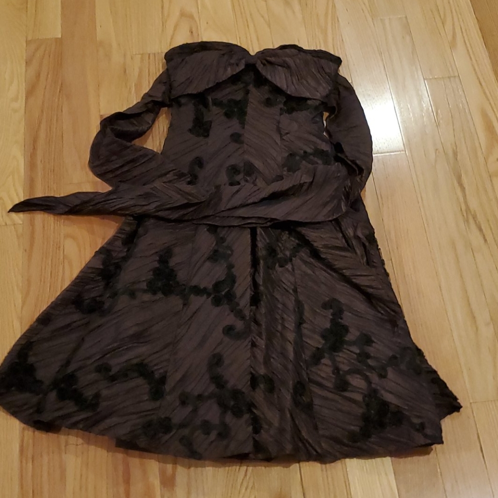 Bari Jay Brown Cocktail Dress Sz 8